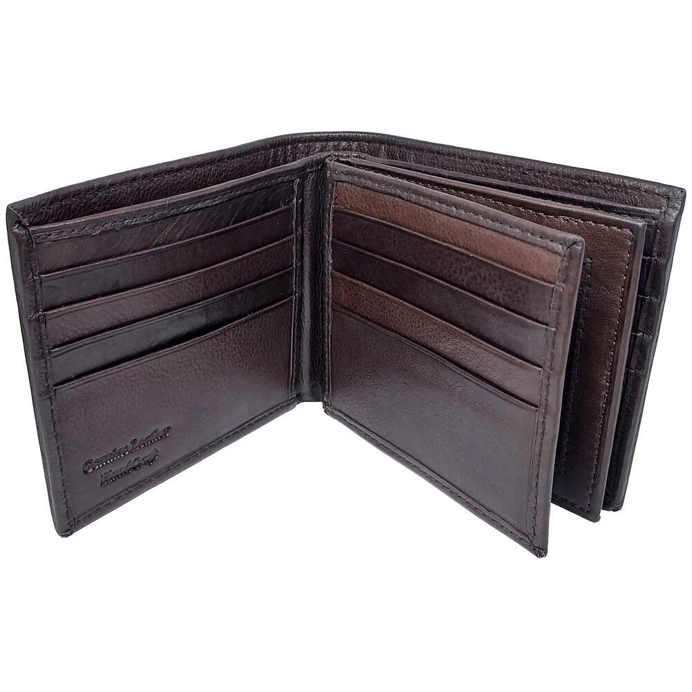 7201 BiFold RFID Leather Wallet With 2 ID Windows, 16 Credit Card Slots, 4 - Picture 3 of 6